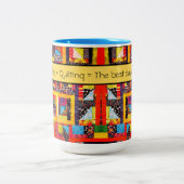 キルト·コーヒーの廃棄はっきりした改善パッチワーク ツートーンマグカップ (中央)