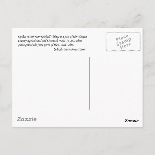 キルト ポストカード (裏面)