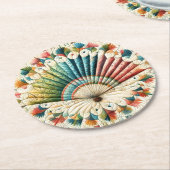 キルト ラウンドペーパーコースター (アングル)