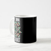 キルト+編み物+ソーイング好きのためのおもしろTシャツ 飲酒運転反対 コーヒーマグカップ (正面左)