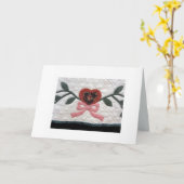 キルト-花籠 カード (黄色い花)