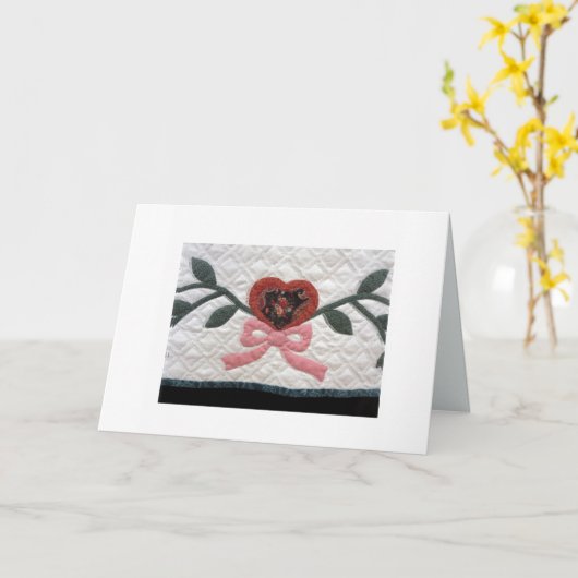 キルト-花籠 カード (黄色い花)