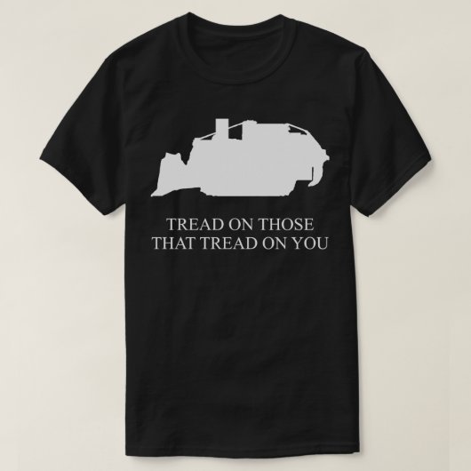 キルドザーを踏み鳴らす奴らを踏み付ける Tシャツ (デザイン正面)