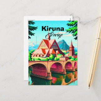 キルナポスター スウェーデン ヴィンテージ 旅行 プリント 壁掛け シーズンポストカード