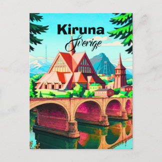 キルナ ポスター スウェーデン ヴィンテージ 旅行 プリント 壁 アート ポストカード
