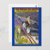 キルパトリック有名なライドヴィンテージサーカスポスター ポストカード (正面/裏面)