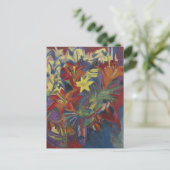 キルヒナー表現主義鮮やかなオレンジ色のユリの芸術 ポストカード (スタンド正面)