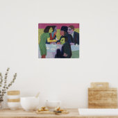 キルヒナー – シーン・アット・ア・カフェ ポスター (キッチン)