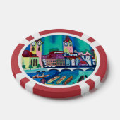 キルヒナー ズューリッヒ市景観 表現主義アート ポーカーチップ (シングル)