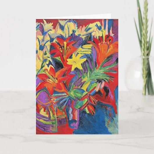 キルヒナー – リリーの静物詩 カード (正面)