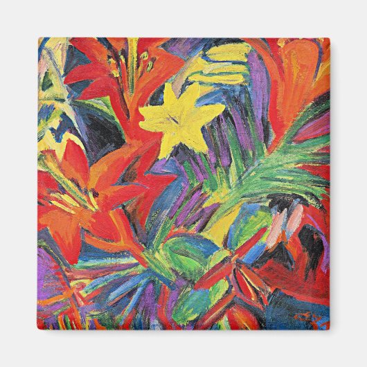 キルヒナー – リリーの静物詩 マグネット (正面)