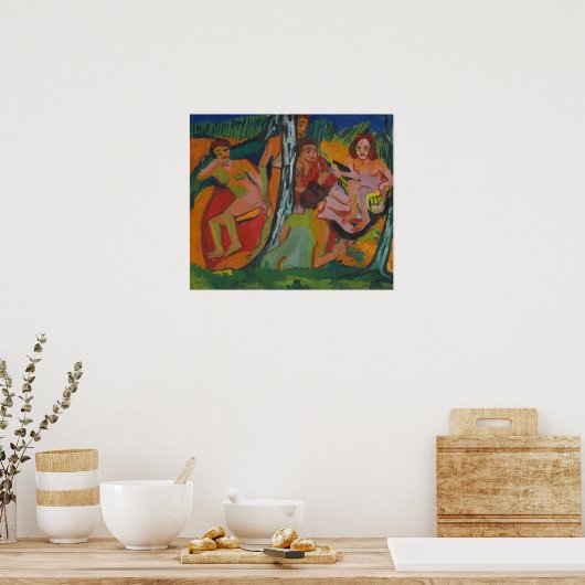 キルヒナー – Bather 1910 ポスター (キッチン)