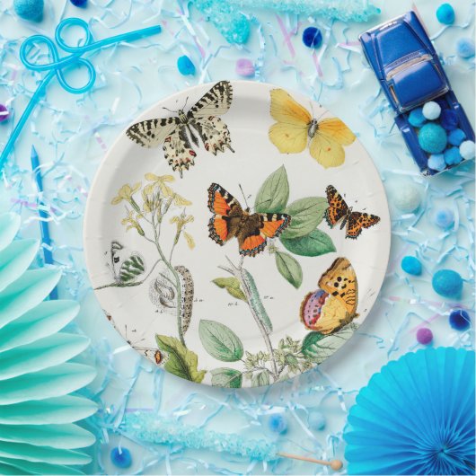 キルビーのウィリアム・フォーセル・キルビーの蝶と毛虫 ペーパープレート (パーティー)