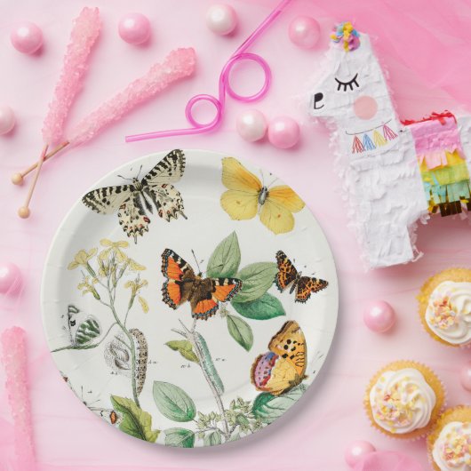 キルビーのウィリアム・フォーセル・キルビーの蝶と毛虫 ペーパープレート (パーティー)
