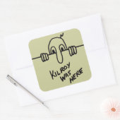 キルロイがステッカーを貼った スクエアシール (封筒)