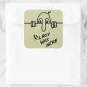 キルロイがステッカーを貼った スクエアシール (バッグ)