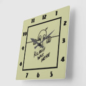 キルロイが来た スクエア壁時計 (傾斜)