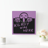 キルロイはここにいた スクエア壁時計 (ホーム)