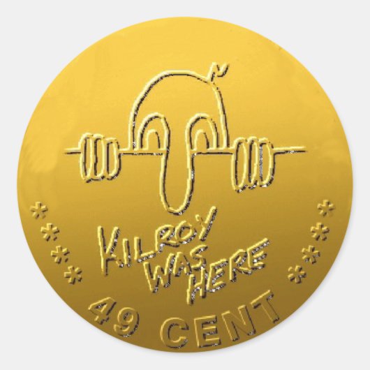 キルロイはここにいた ラウンドシール (正面)