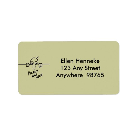 キルロイはここにいた ラベル (正面)