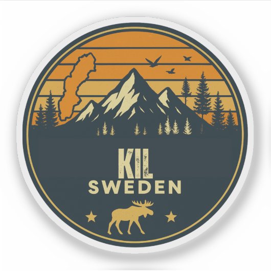 キル、スウェーデン Sverige シール (正面)