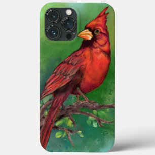 キレイなノーザンレッド（鳥）ショウジョウコウカンチョウバ絵画ードズ iPhone 13 PRO MAXケース
