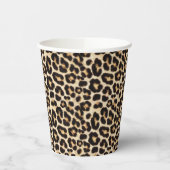 キレイなヒョウの毛皮 |ファーフェイクパターン 紙コップ (左)