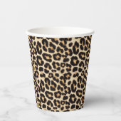 キレイなヒョウの毛皮 |ファーフェイクパターン 紙コップ (正面)