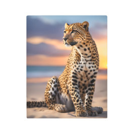 キレイなヒョウ メタルプリント