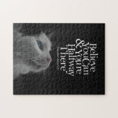 キレイ信じな猫の引用文 ジグソーパズル (横)