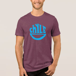 キレスマイルマルーン&ブルーTシャツ トライブレンドＴシャツ
