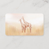 キレーフサバナ赤ちゃんシャワーおむつラッフル エンクロージャーカード (裏面)