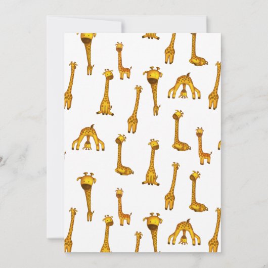 キレーフサファリジャングルベビーシャワー 招待状 (裏面)