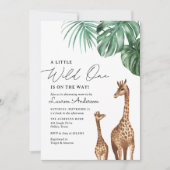 キレーフサファリベイビーシャワー 招待状 (正面)