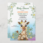 キレーフサファリベイビーシャワー 招待状 (正面/裏面)