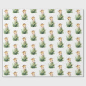 キレーフサファリ動物の水の色ベビーシャワー ラッピングペーパー (フラット)