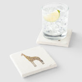 キレーフサファリ絵を描ズ大理石コースター ストーンコースター (横)