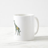 キレーフサンフラワーガールフローラルミナントハワイアンウォ コーヒーマグカップ (正面右)