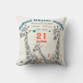 キレーフファミリー男の赤ちゃん誕生レコード誕生統計 クッション (正面)