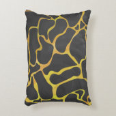 キレーフブラックアンドイエロープリント アクセントクッション (正面(垂直))