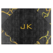 キレーフブラックアンドイエロープリント カッティングボード (正面)