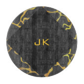 キレーフブラックアンドイエロープリント カッティングボード (正面)