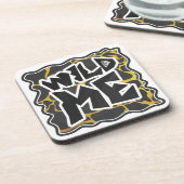 キレーフブラックアンドイエロープリント コースター (左側)