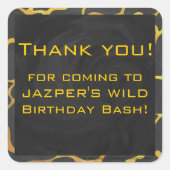 キレーフブラックアンドイエロープリント スクエアシール (正面)