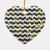 キレーフブラックアンドイエロープリント セラミックオーナメント (裏面)