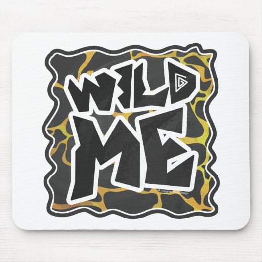 キレーフブラックアンドイエロープリント マウスパッド (正面)