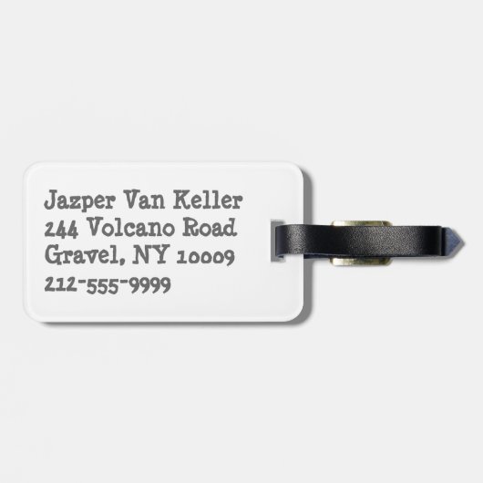 キレーフブラックアンドイエロープリント ラゲッジタグ (裏面横)