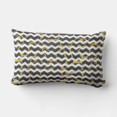 キレーフブラックアンドイエロープリント ランバークッション (裏面)