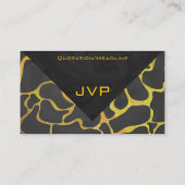 キレーフブラックアンドイエロープリント 名刺 (裏面)