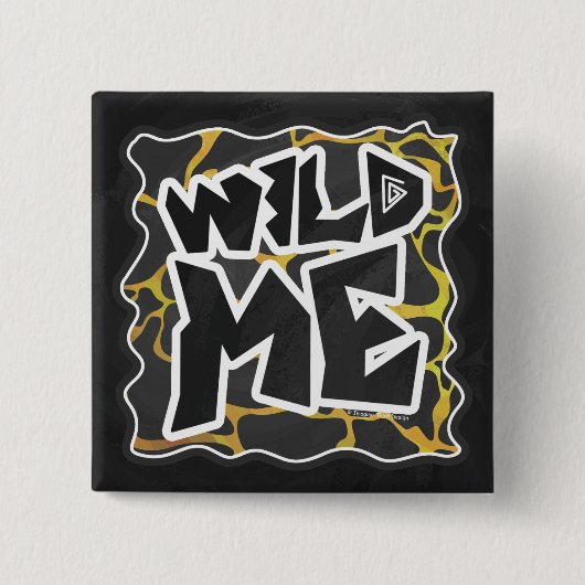 キレーフブラックアンドイエロープリント 缶バッジ (正面)